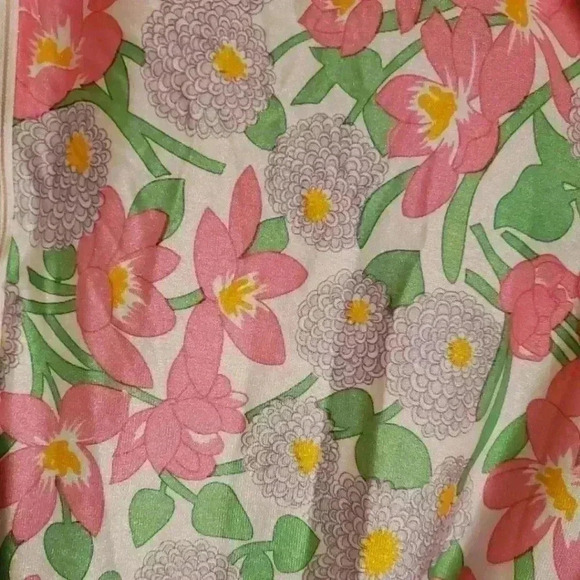 Medium Vintage JCPenney Silky Misses Robe House Coat Floral Bright - Picture 3 of 5